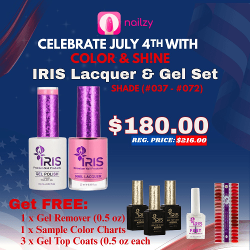 (FREE GIFTS Included) IRIS Dip/Acrylic Powder, Gel & Lacquer Set 2 (#037- #072)