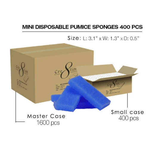 Cre8tion Disposable Mini Pumice Sponge - 400 PCS