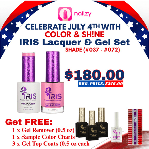(FREE GIFTS Included) IRIS Dip/Acrylic Powder, Gel & Lacquer Set 2 (#037- #072)