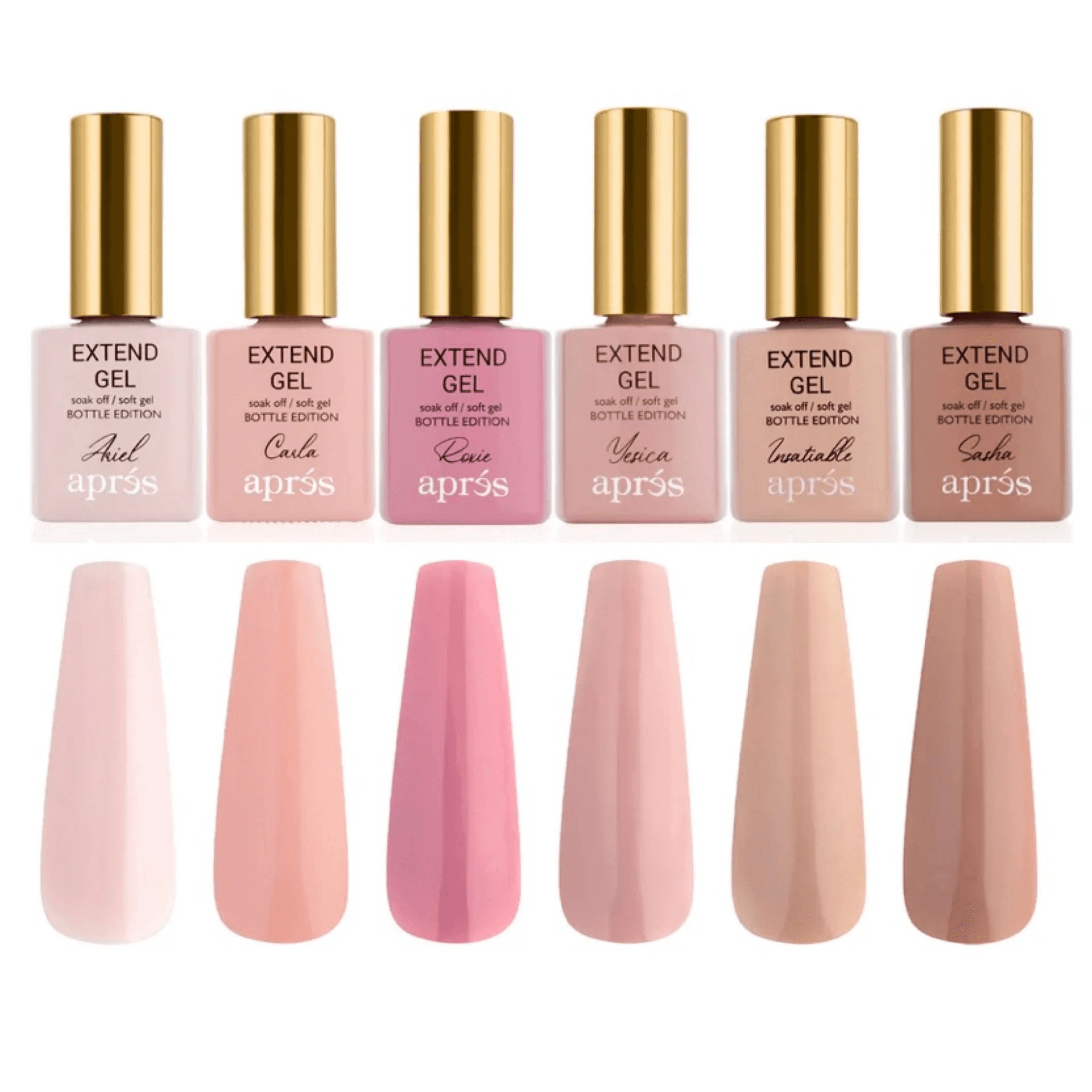 Set of 6 Gel Colors + Free Top GelCoat X