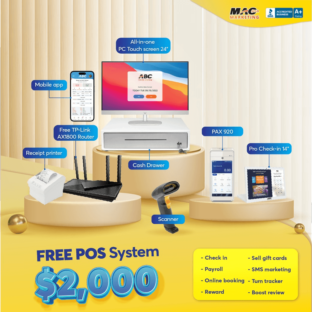 PC AIO 24" & Pax A920