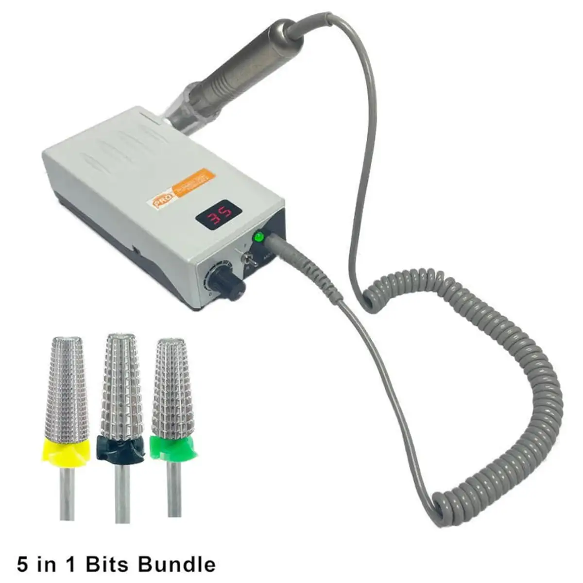 Pearl White Pro 35K + 5 in 1 Bits Bundle