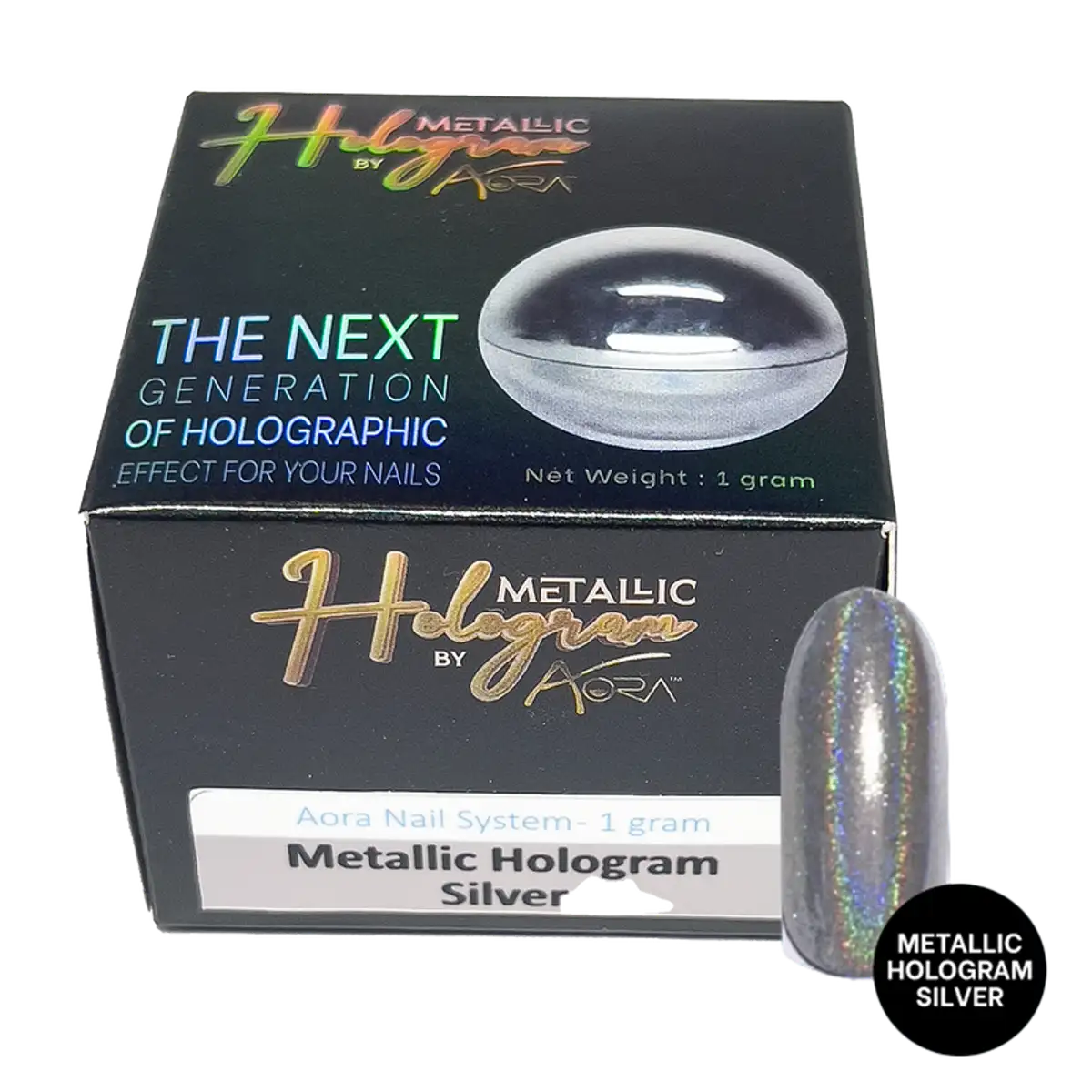 # Silver Metallic Hologram