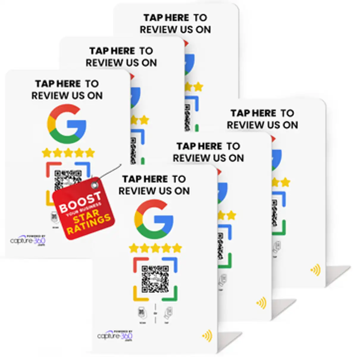Capture 360 - Google Review Stand (White 6 pcs)