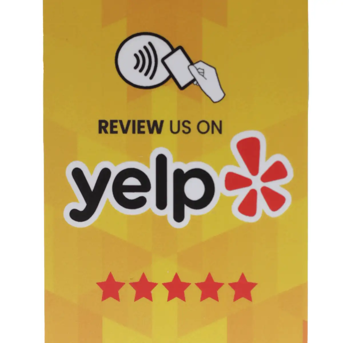 YELP Review Card - Yellow (5 Cards)