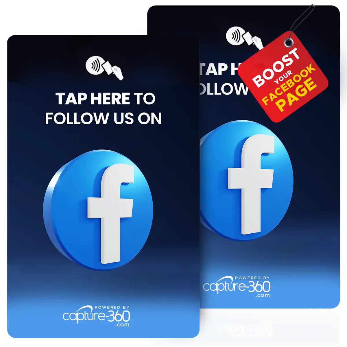 Follow Us On Social Media Card (Facebook- 2 Cards)