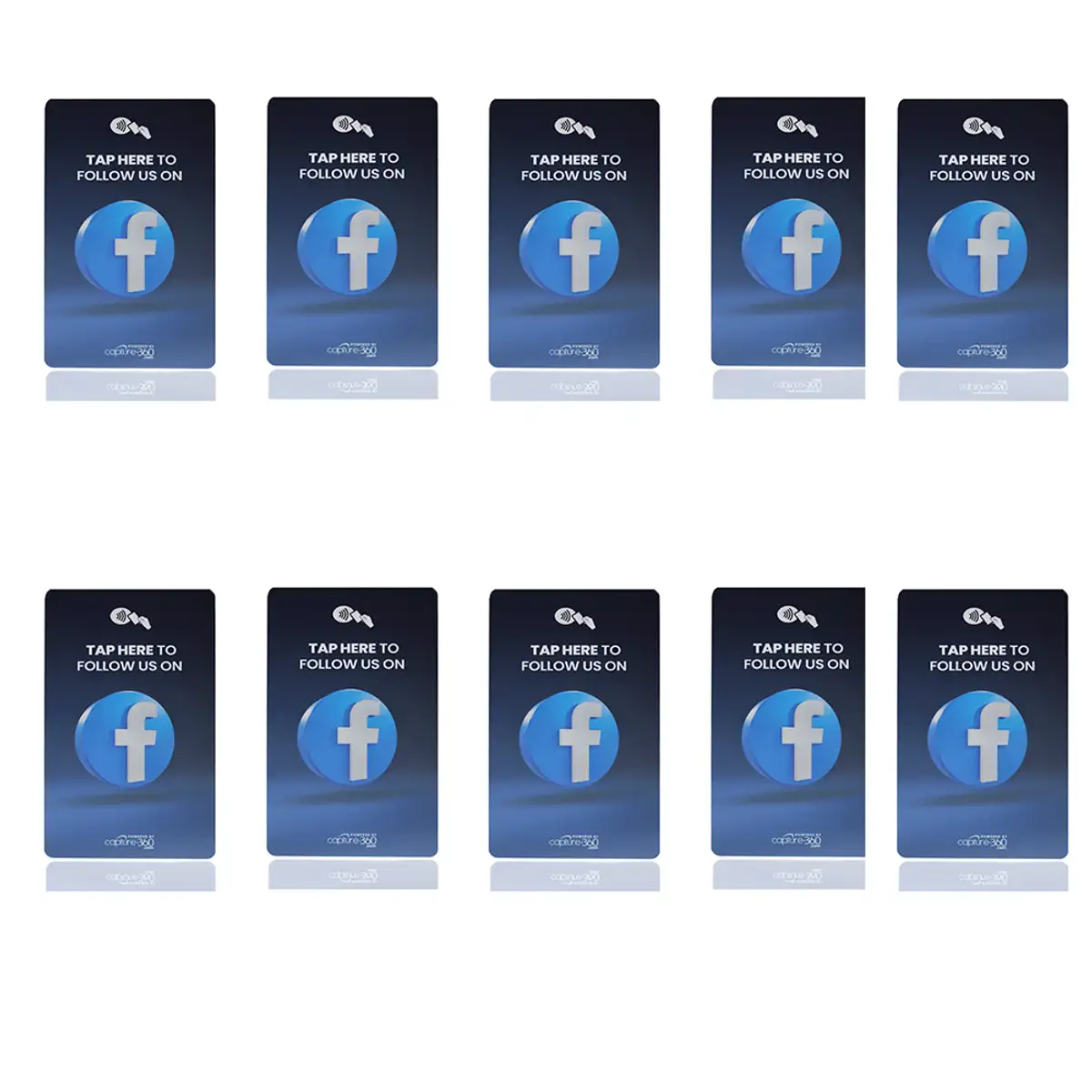 Follow Us On Social Media Card (Facebook- 10 Cards)