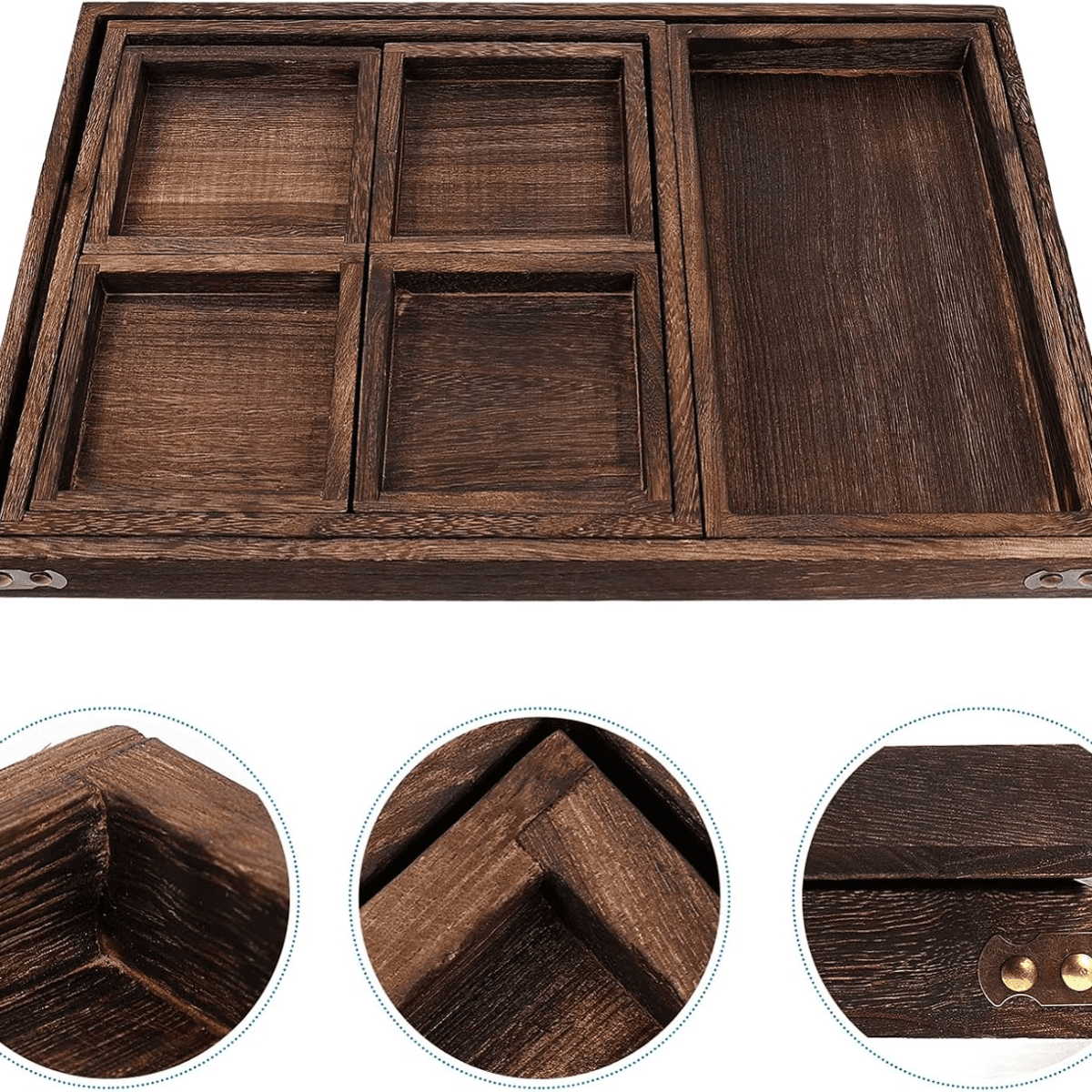 Wooden Pedicure Tray (5 Tray Sets)